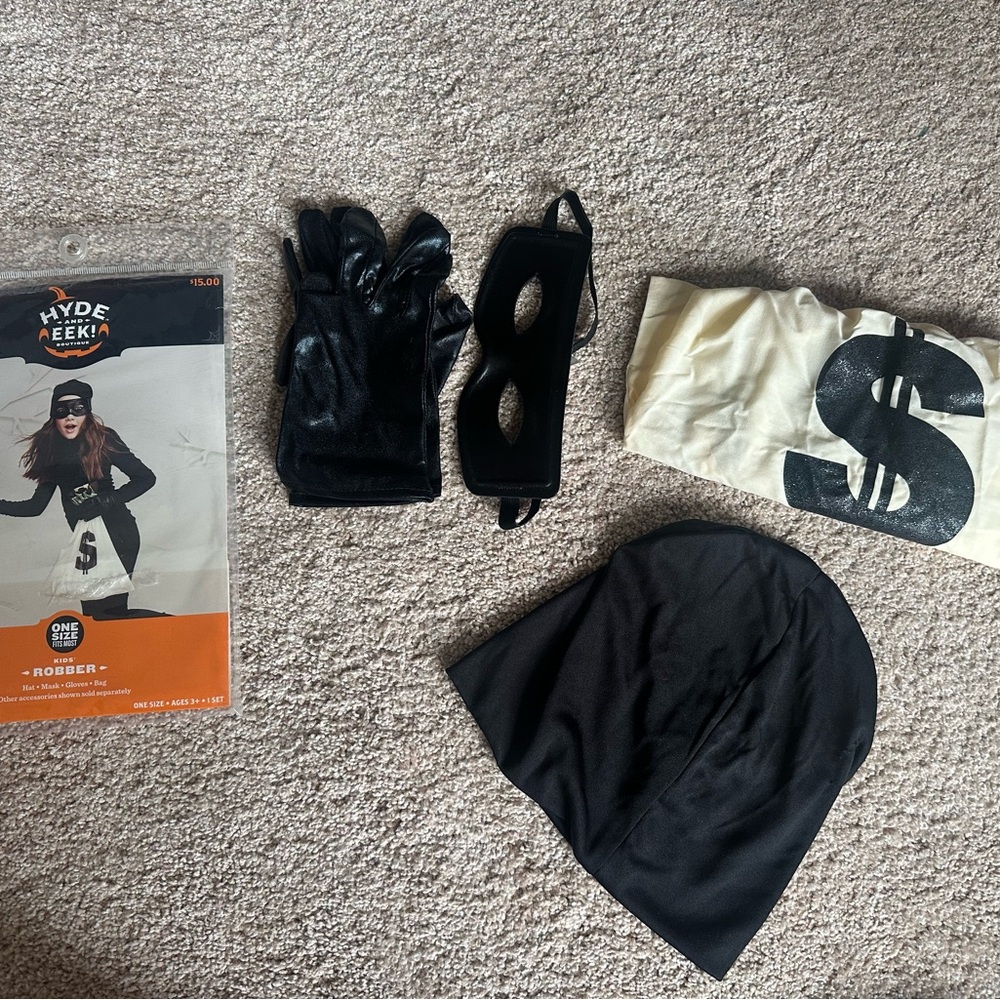 Hyde & Eek! Black and White Robber Costume for Kids